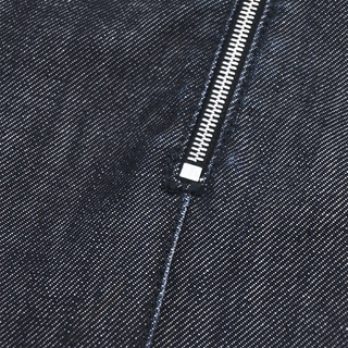 Dark Denim Zipper Waist Pants