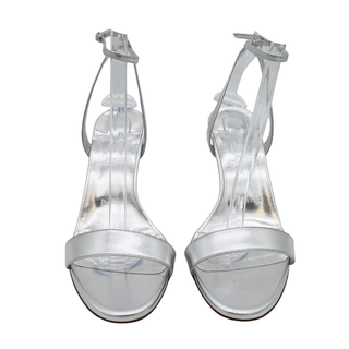 Miss Z Silver Metallic Leather Pumps