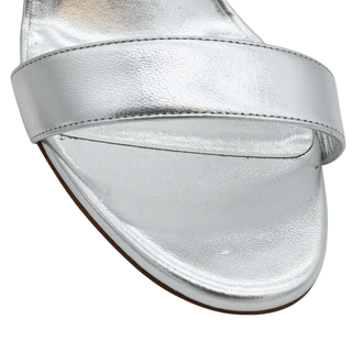 Miss Z Silver Metallic Leather Pumps