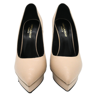 Janis Nude Leather Platform Pumps