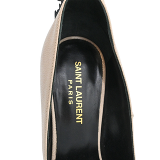 SAINT LAURENT | Janis Nude Leather Platform Pumps