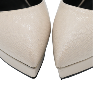 SAINT LAURENT | Janis Nude Leather Platform Pumps