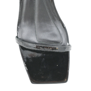 Georgia Kitten-Heel Patent Heel Sandals