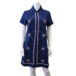 Mabel Embroidered Mini Dress