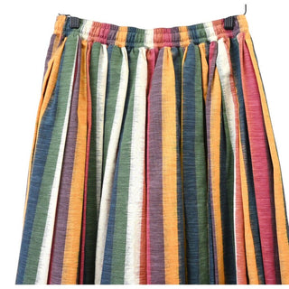CHRISTIAN DIOR | Multicolor Striped Cotton Midi Skirt
