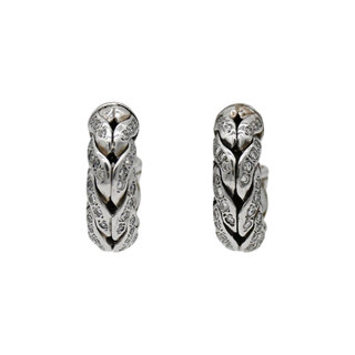 JOHN HARDY | Diamond Classic Chain Huggie Hoop Earrings