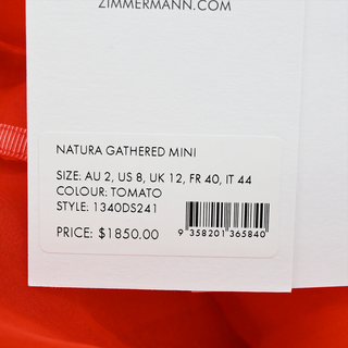 ZIMMERMANN | Natura Tiered Silk Organza Mini Dress