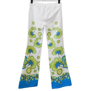 DIESEL | Green Flower Power Linen-Blend Jeans