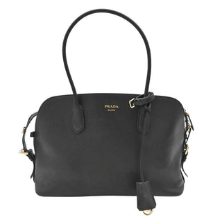 PRADA | Black Large Leather Tote Bag