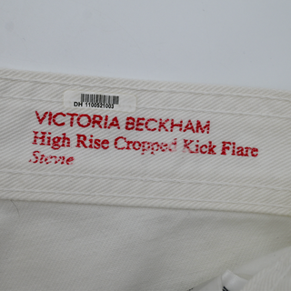 VICTORIA BECKHAM | Stevie White Cropped Flare Jeans