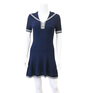 AMANDA UPRICHARD | Monique Navy Nautical Mini Dress