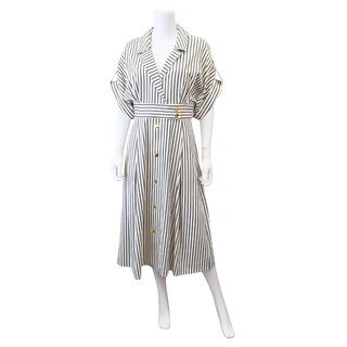 Striped Midi Shirt Dress