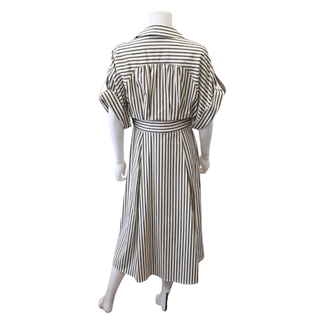 Striped Midi Shirt Dress
