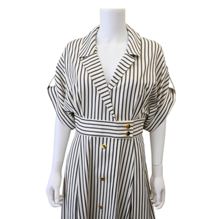 Striped Midi Shirt Dress