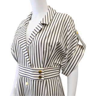 Striped Midi Shirt Dress