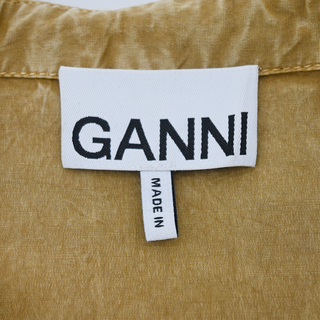 Beige Washed Stretch Cotton Mini Dress