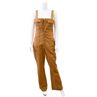 GOOD AMERICAN | Canyon Brown Cargo Tank Jumpsuit
