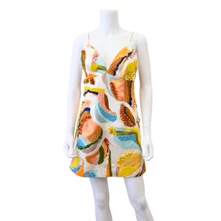 Essex Cubist Canyon Beaded Mini Dress