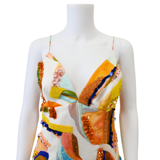 Essex Cubist Canyon Beaded Mini Dress