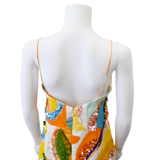 Essex Cubist Canyon Beaded Mini Dress