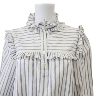 Striped Ruffled Mini Dress