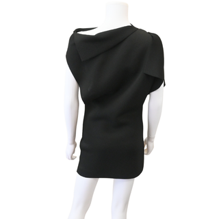 Trapeze Black Knit Mini Dress