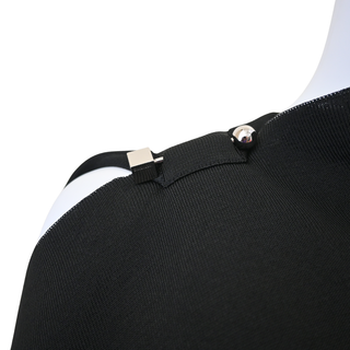 Trapeze Black Knit Mini Dress