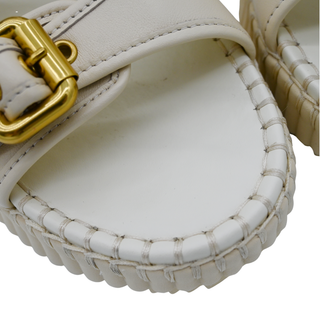 Ivory Nama Platform Wedge Sandals