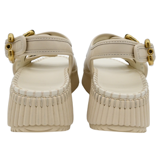 Ivory Nama Platform Wedge Sandals