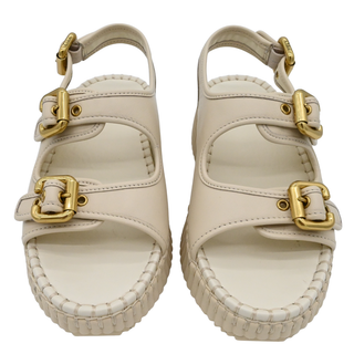 Ivory Nama Platform Wedge Sandals