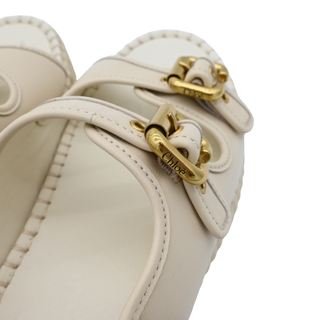 Ivory Nama Platform Wedge Sandals