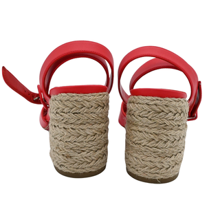 Marisa Red Canvas Espadrille Wedge Heels