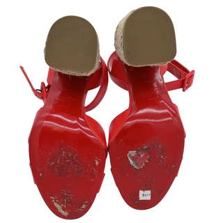 Marisa Red Canvas Espadrille Wedge Heels
