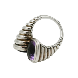 Amethyst Fluted Wrap Ring