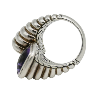 Amethyst Fluted Wrap Ring