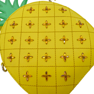Beaded Pineapple Crossbody Bag