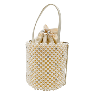 Purl Faux Pearl Embellished Small Bucket Bag