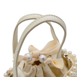 Purl Faux Pearl Embellished Small Bucket Bag