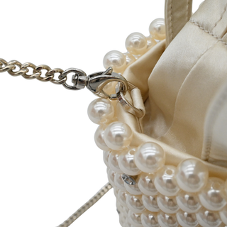 Purl Faux Pearl Embellished Small Bucket Bag