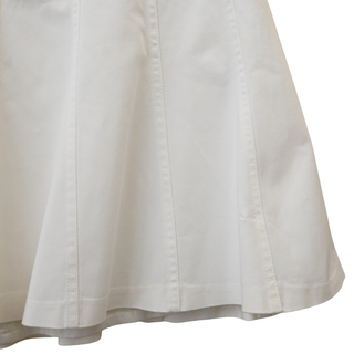 BURBERRY | White Cotton A-Line Skirt
