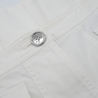 BURBERRY | White Cotton A-Line Skirt