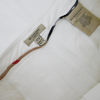 BURBERRY | White Cotton A-Line Skirt