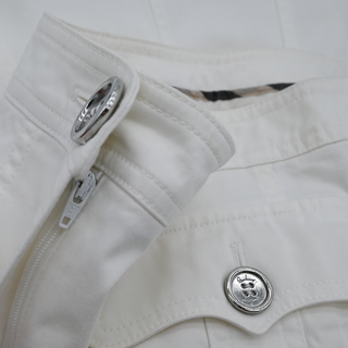 BURBERRY | White Cotton A-Line Skirt