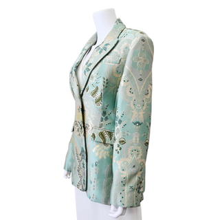 ETRO | Sage Green Floral Jacquard Blazer