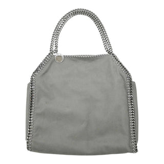 Light Gray Falabella Vegan Suede Shoulder Bag