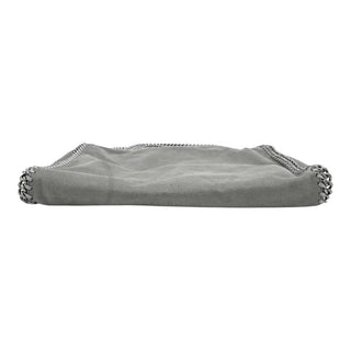 Light Gray Falabella Vegan Suede Shoulder Bag