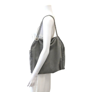 STELLA MCCARTNEY | Light Gray Falabella Vegan Suede Shoulder Bag