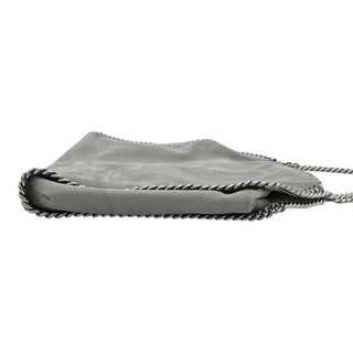 Light Gray Falabella Vegan Suede Shoulder Bag