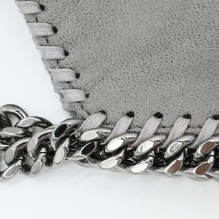 STELLA MCCARTNEY | Light Gray Falabella Vegan Suede Shoulder Bag
