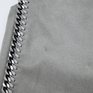 Light Gray Falabella Vegan Suede Shoulder Bag